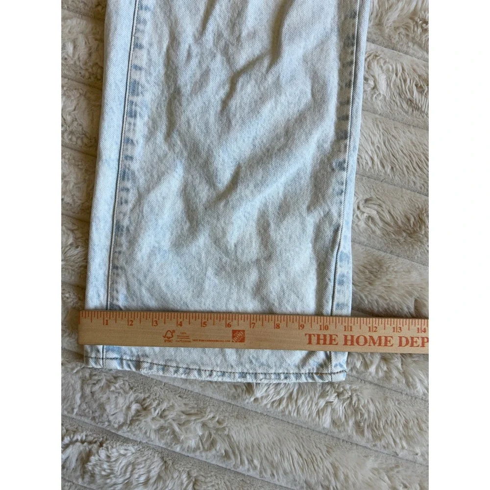 PacSun Women's Light Wash Denim Distressed Wide Leg 29